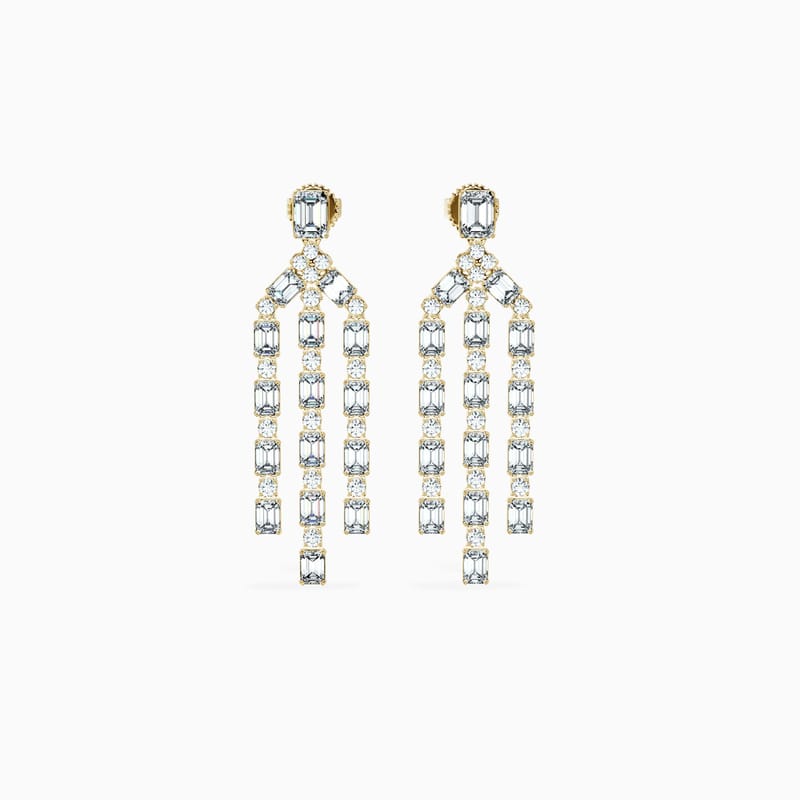 3 Row Waterfall Drop Earrings