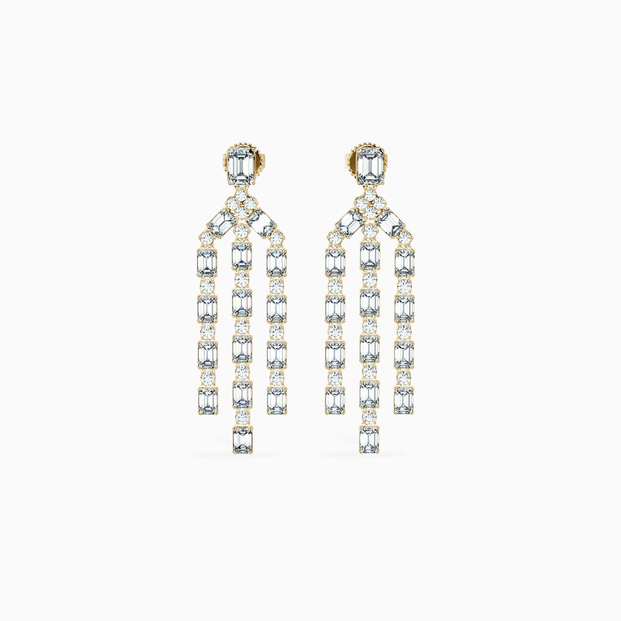 3 Row Waterfall Drop Earrings