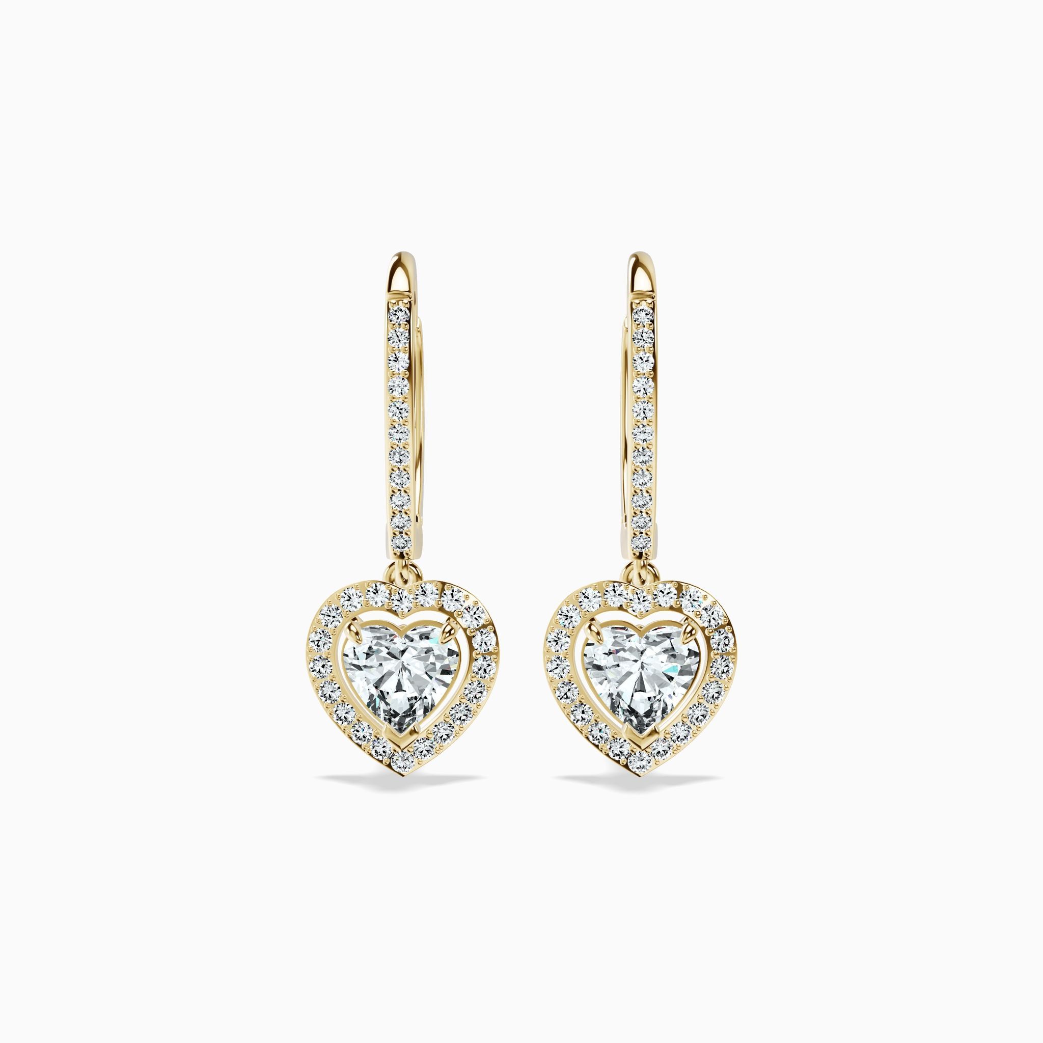 Halo Heart Drop Earrings