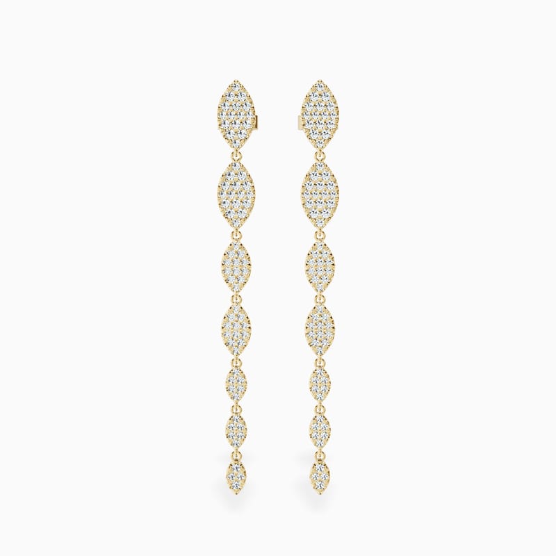 Dangling Marquee Pave Earrings