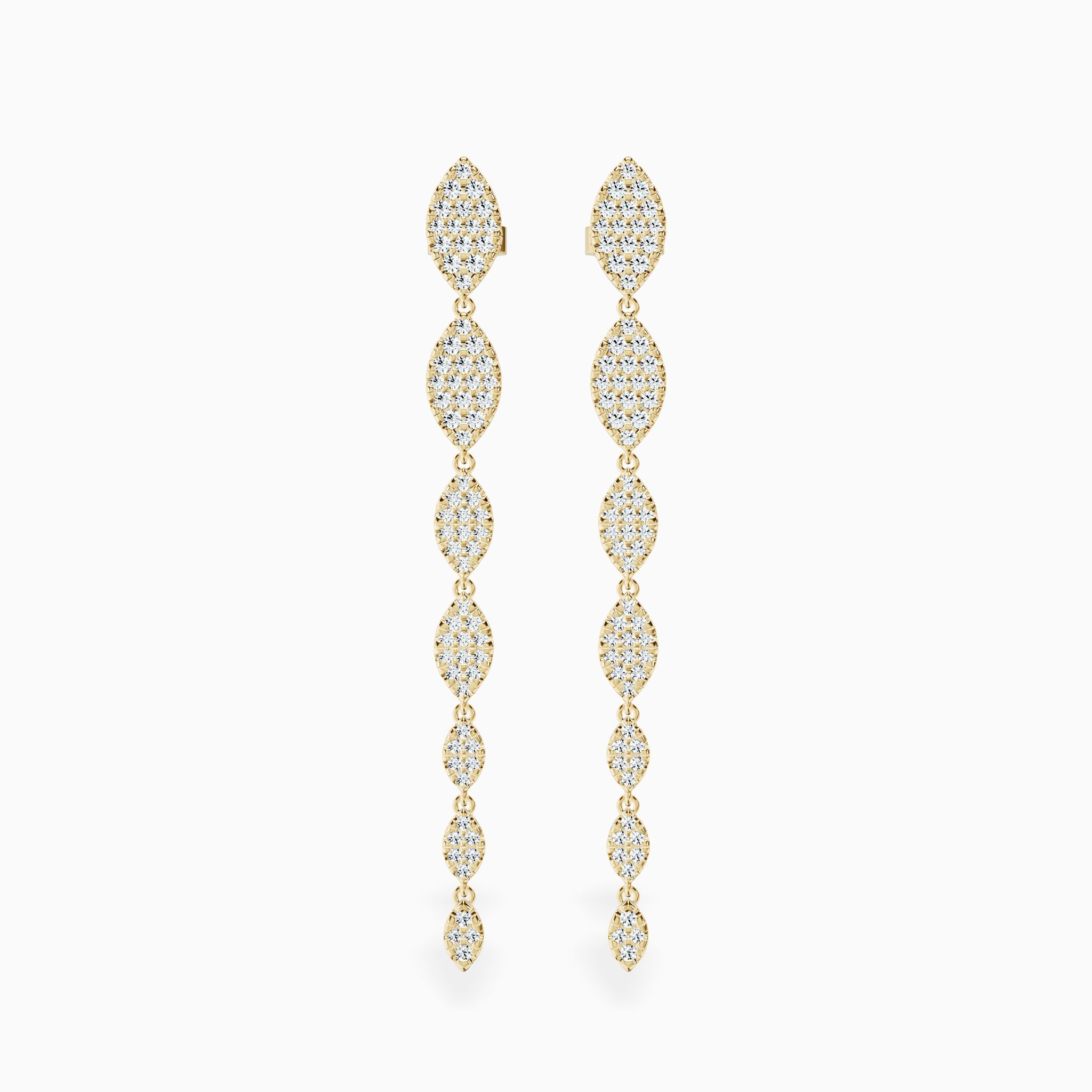 Dangling Marquee Pave Earrings