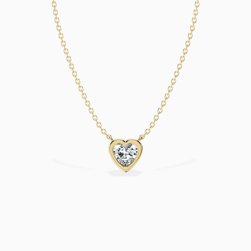 Bezel Heart Pendant