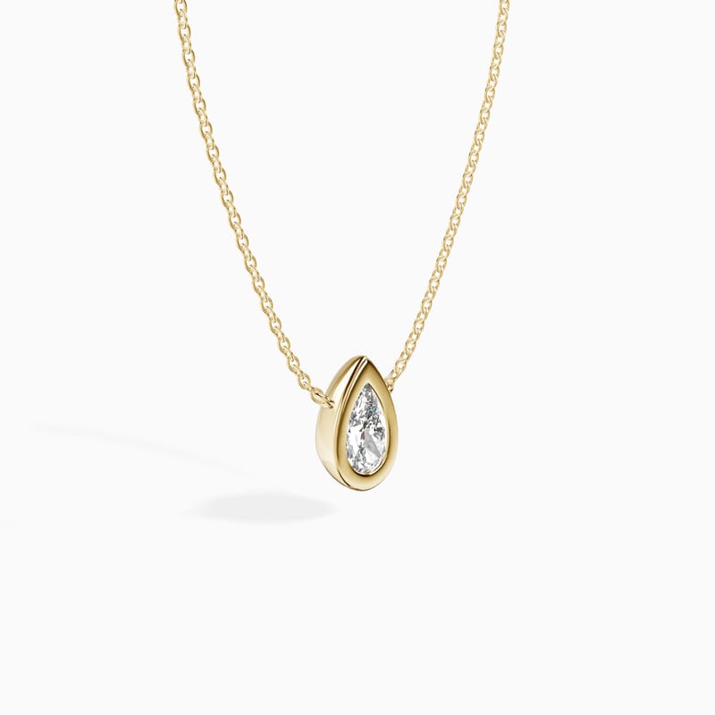 Bezel Pear Pendant