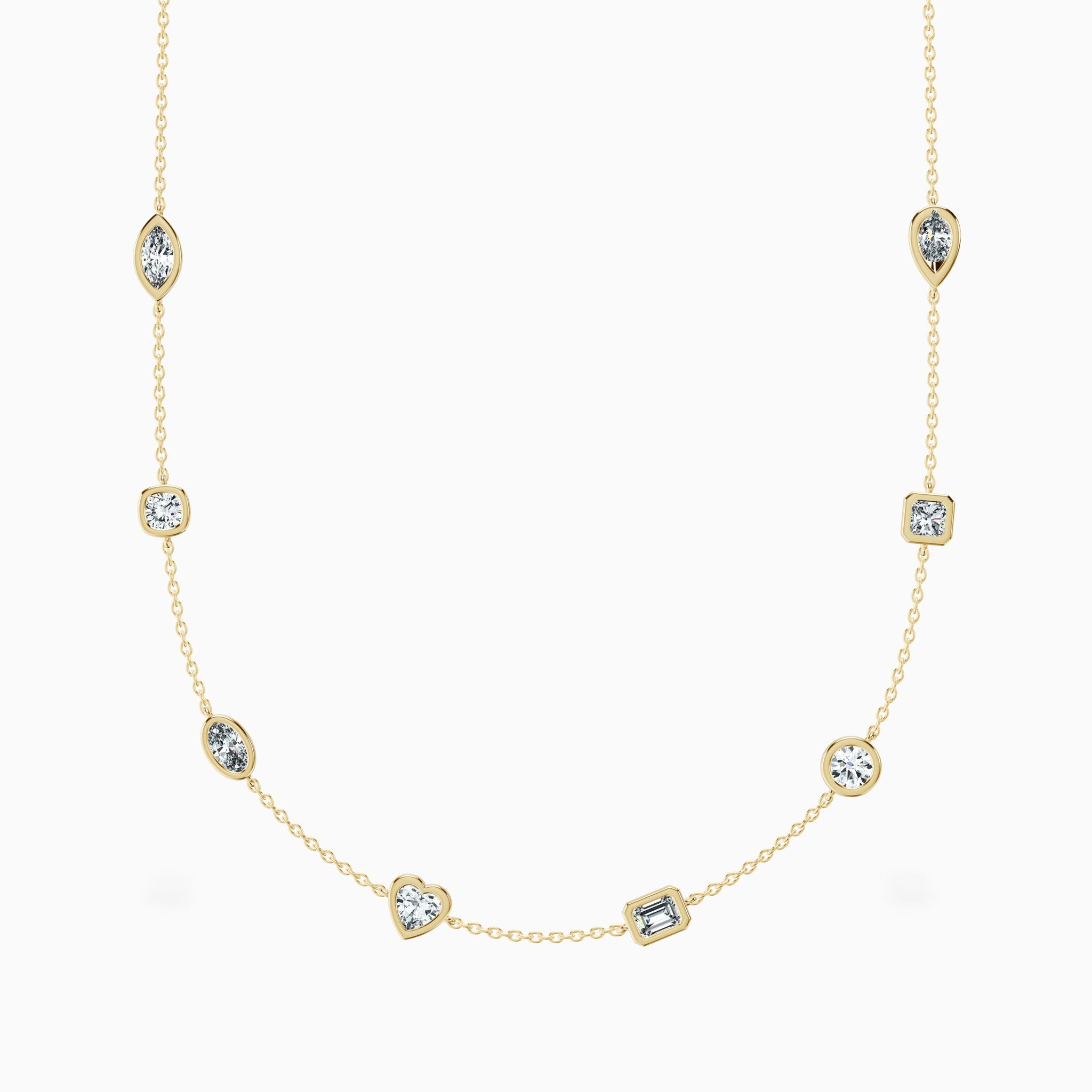 Multi-Shape Diamond By The Yard Necklace