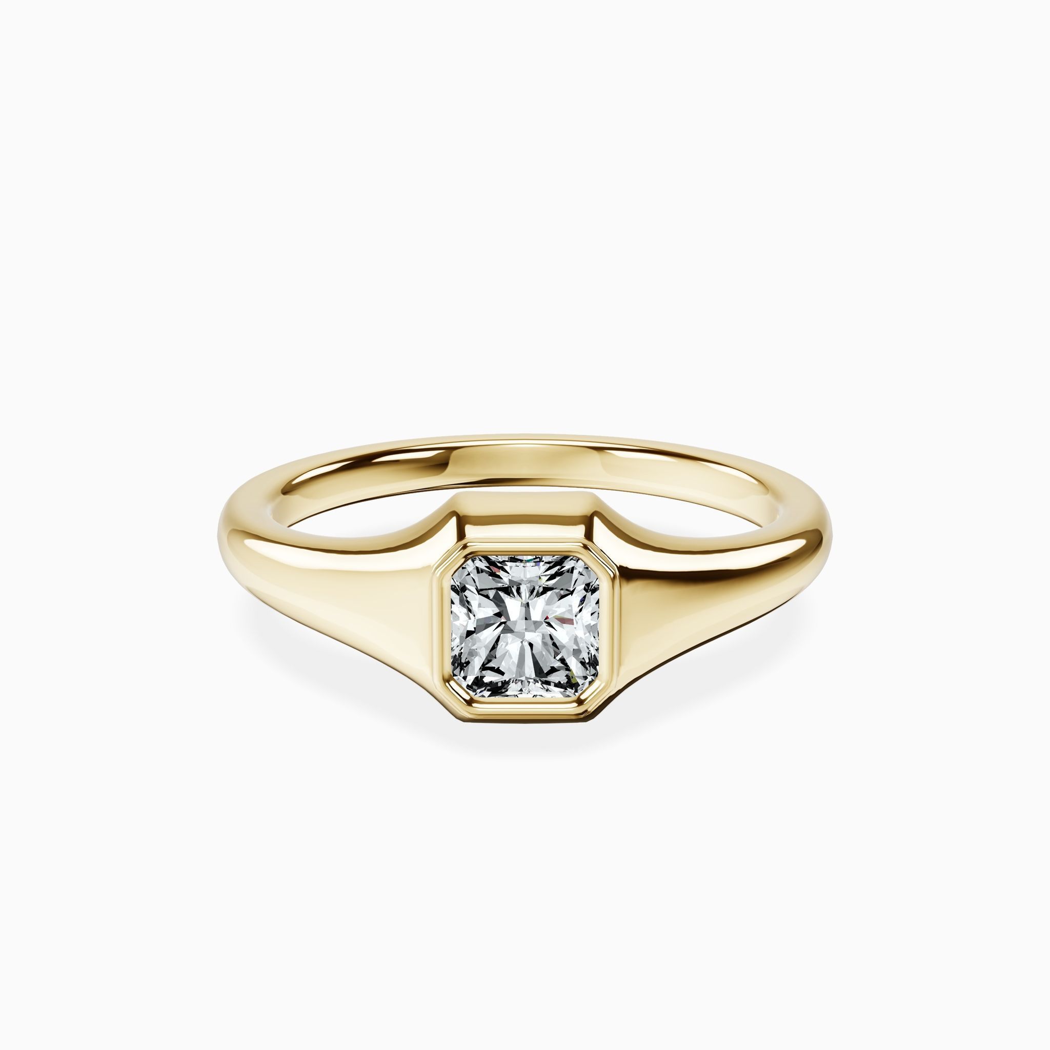 Asscher Signet Ring