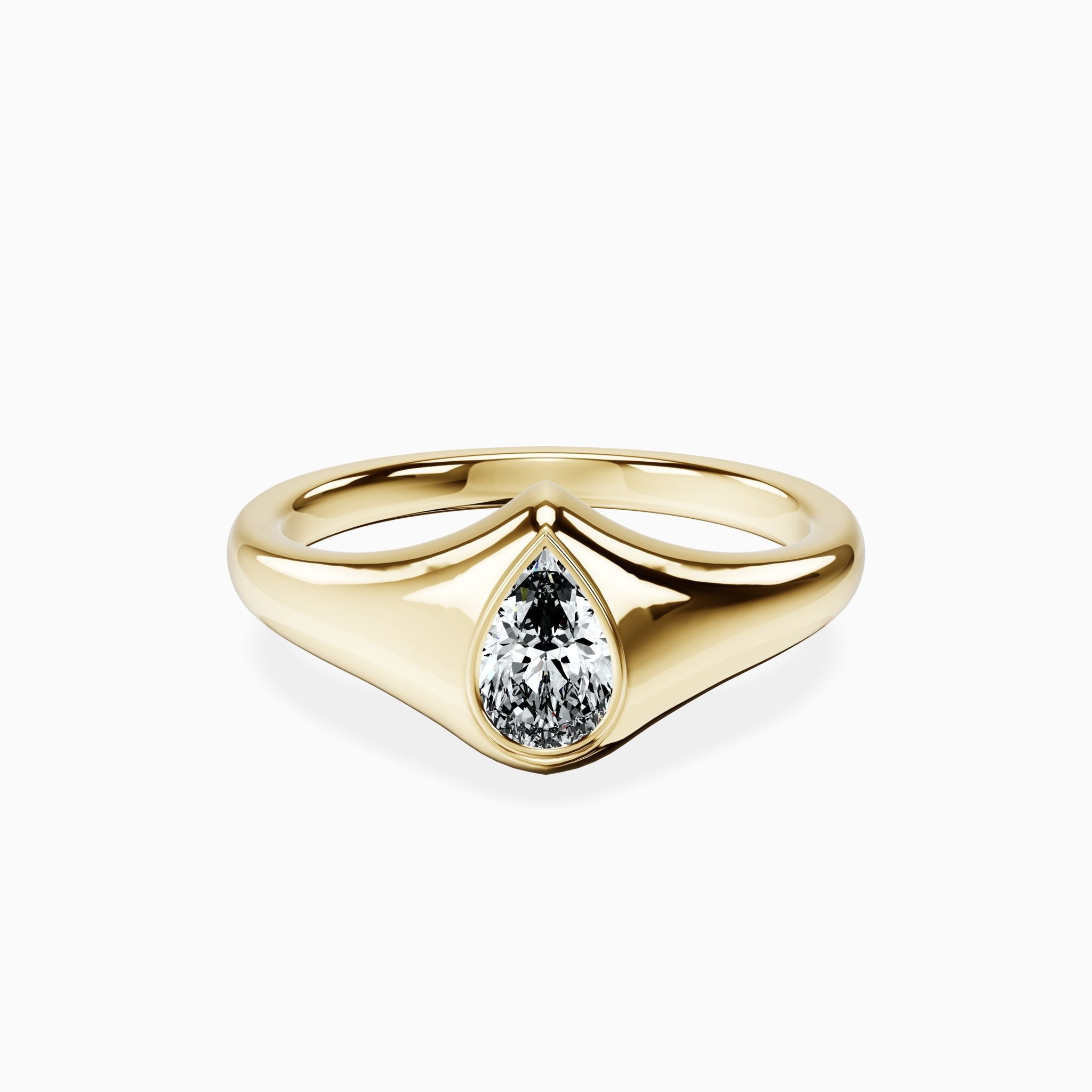 Pear Signet Ring