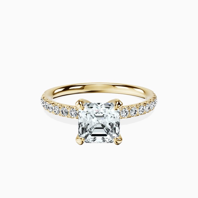 Hidden Inner Halo Asscher Ring