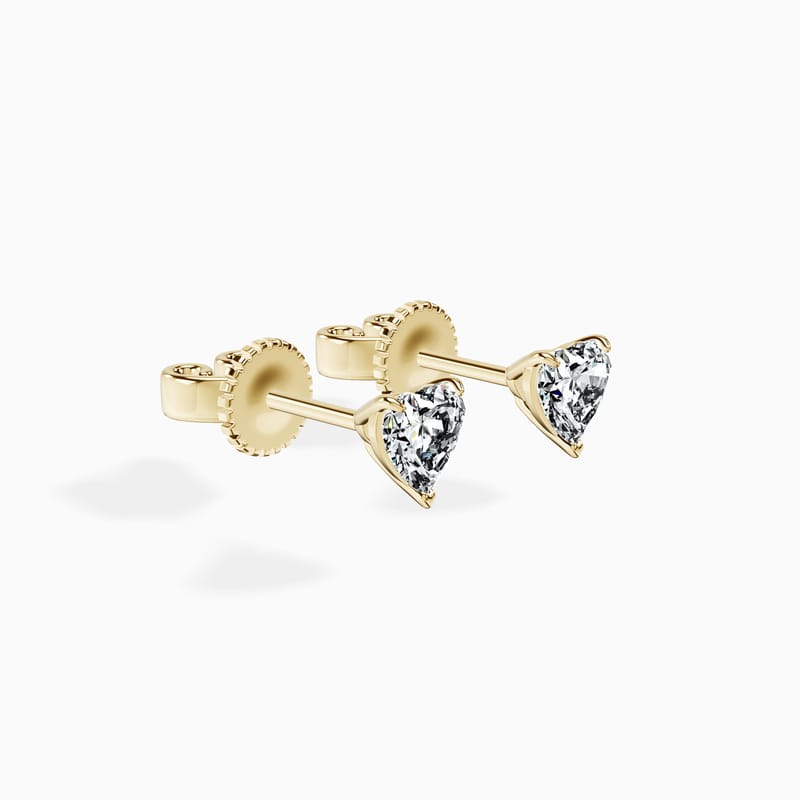 Martini 3 Prong Heart Studs