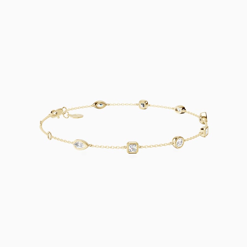 Multi-Shape Diamond By The Yard Bracelet