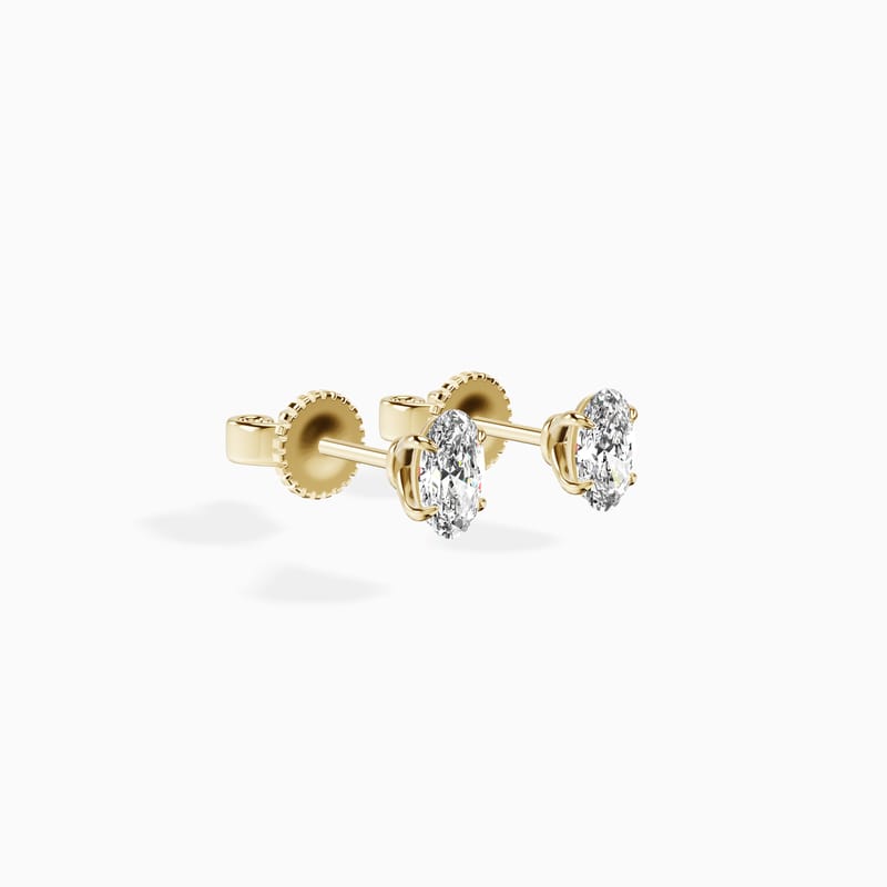 Martini 4 Prong Oval Studs