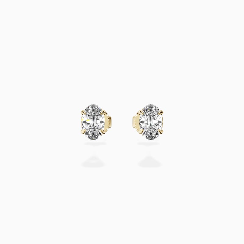 Martini 4 Prong Oval Studs