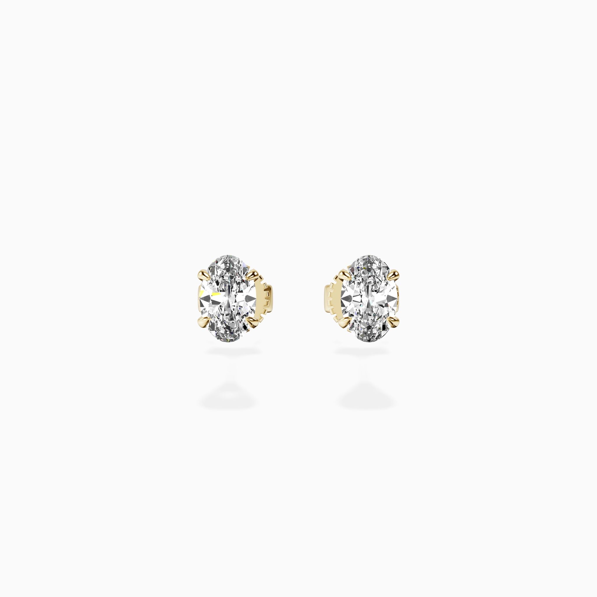 Martini 4 Prong Oval Studs