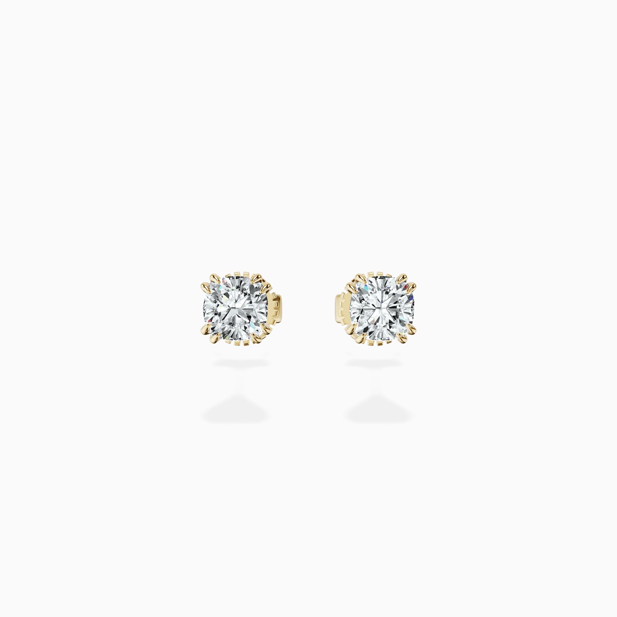 Martini 4 Prong Cushion Studs