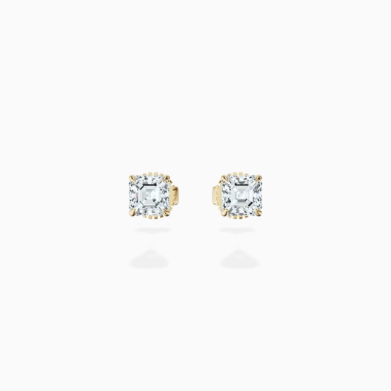 Martini 4 Prong Asscher Studs