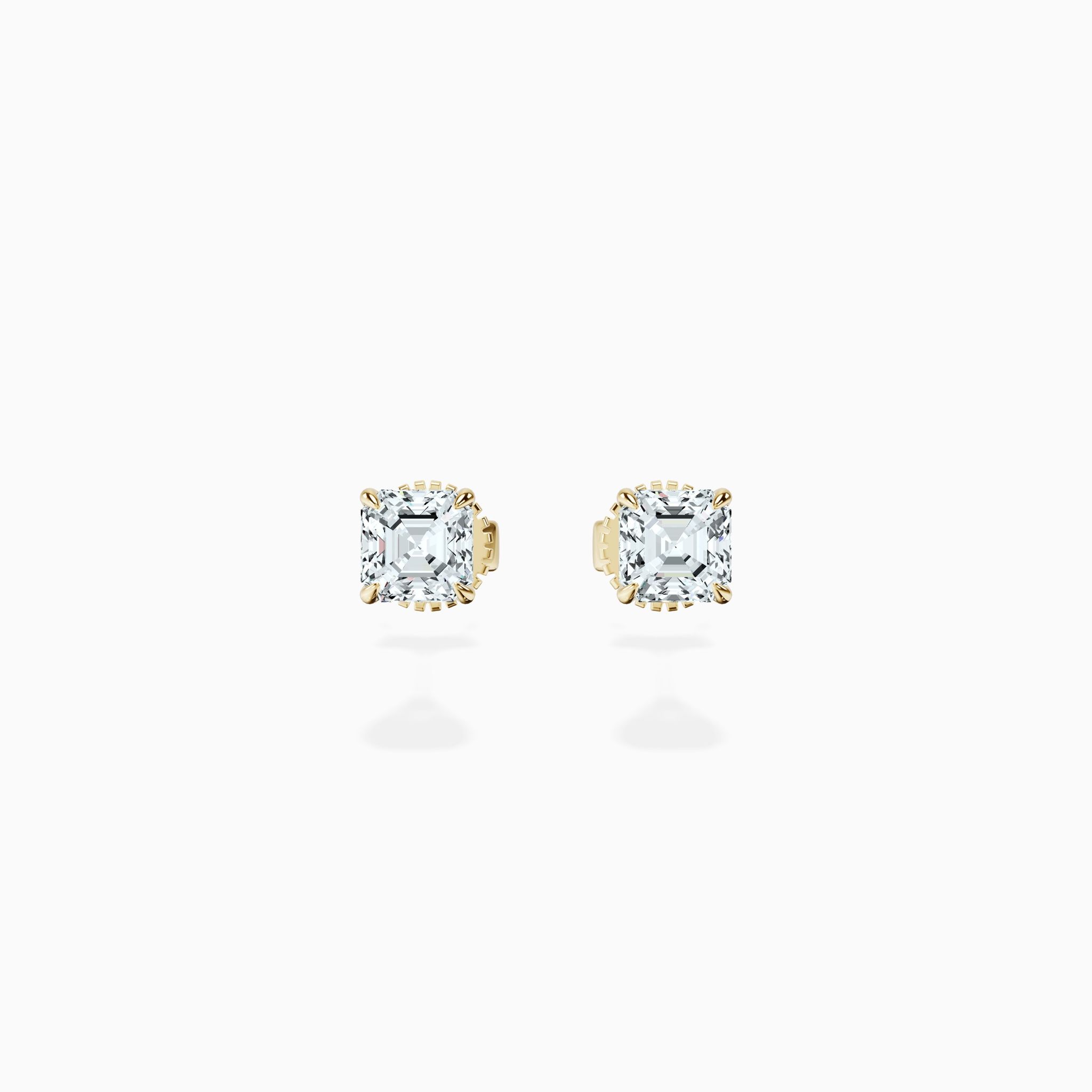 Martini 4 Prong Asscher Studs