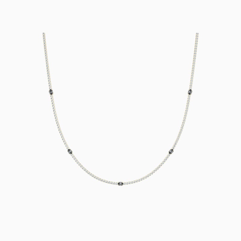 7 Station Oval Tennis Necklace