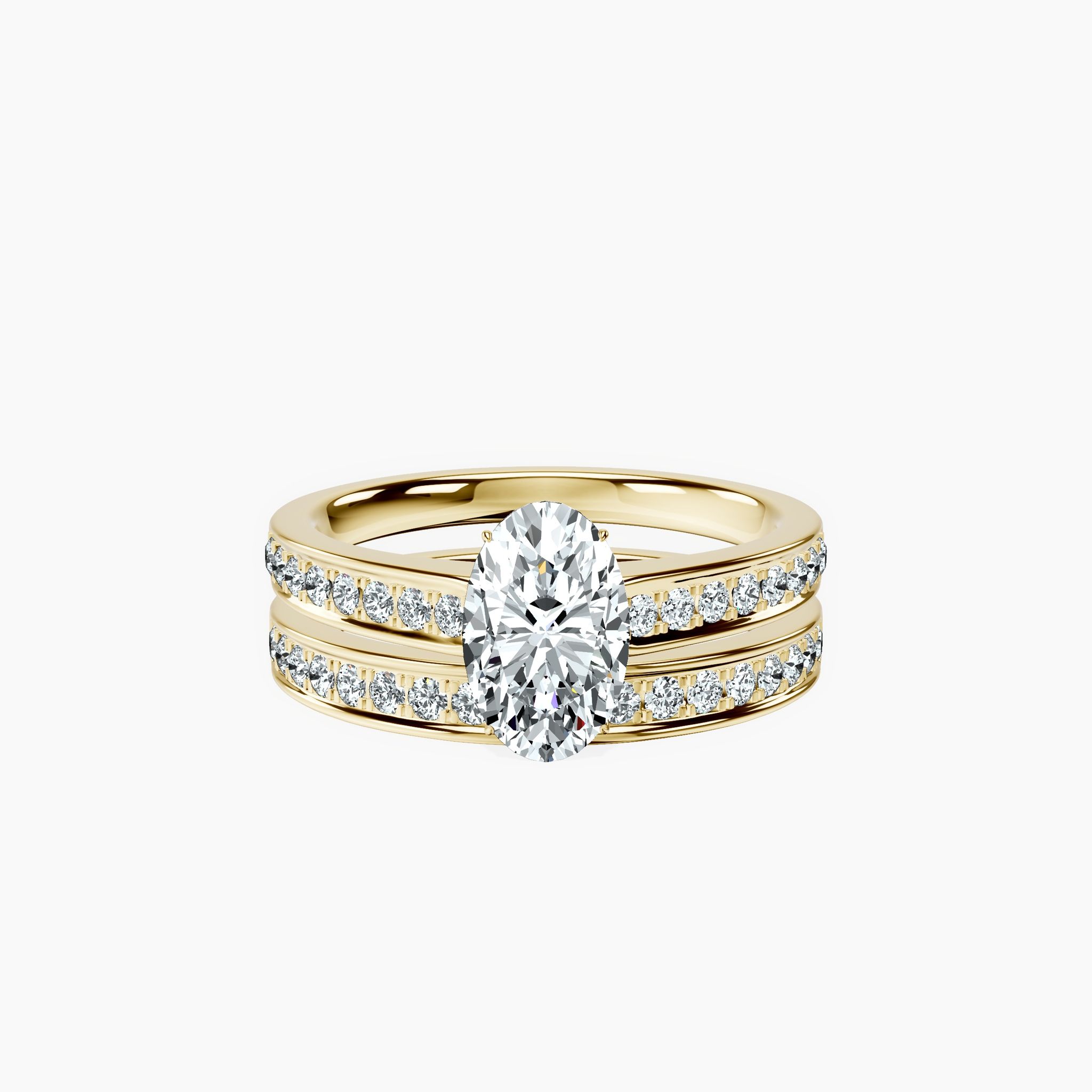 Horizon Pavé Oval Ring