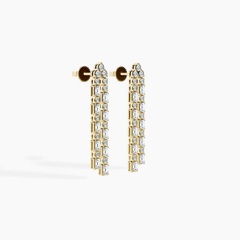 2 Row Waterfall Drop Earrings