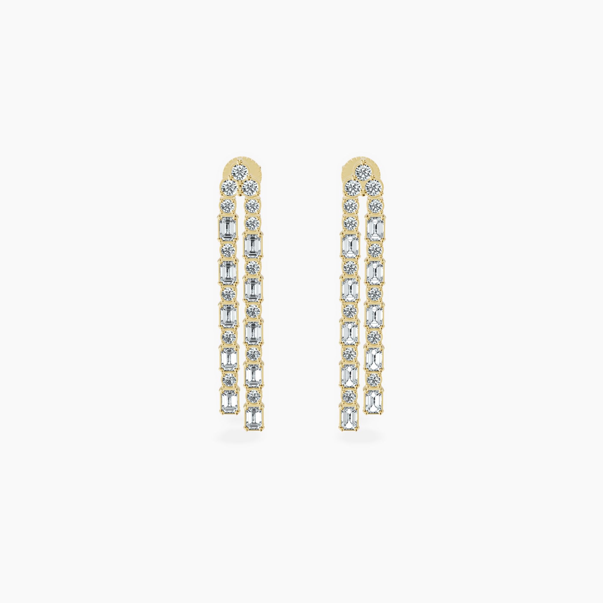 2 Row Waterfall Drop Earrings