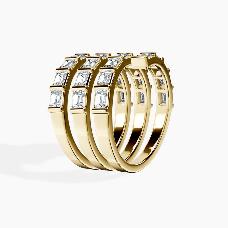 4 Row Baguette Ring