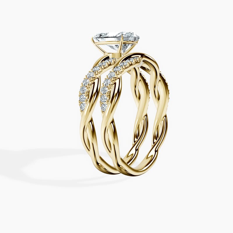 Entwined Pear Ring