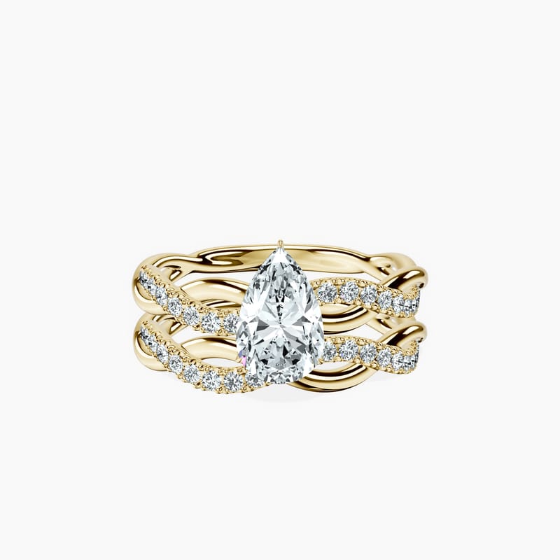 Entwined Pear Ring