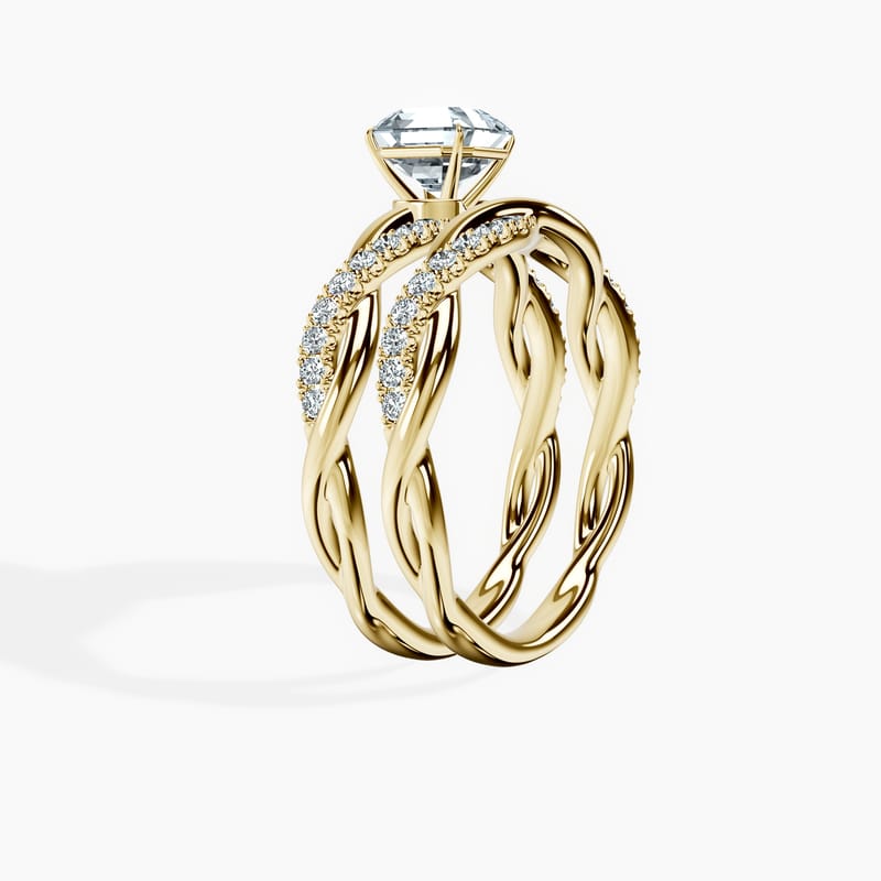 Entwined Asscher Ring