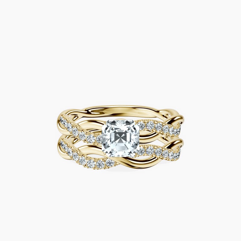 Entwined Asscher Ring