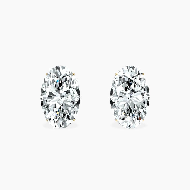 Martini 4 Prong Oval Studs