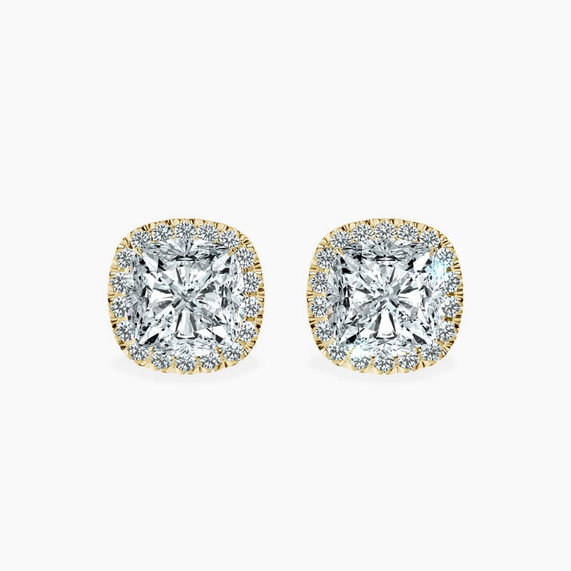 Timeless Halo Cushion Studs