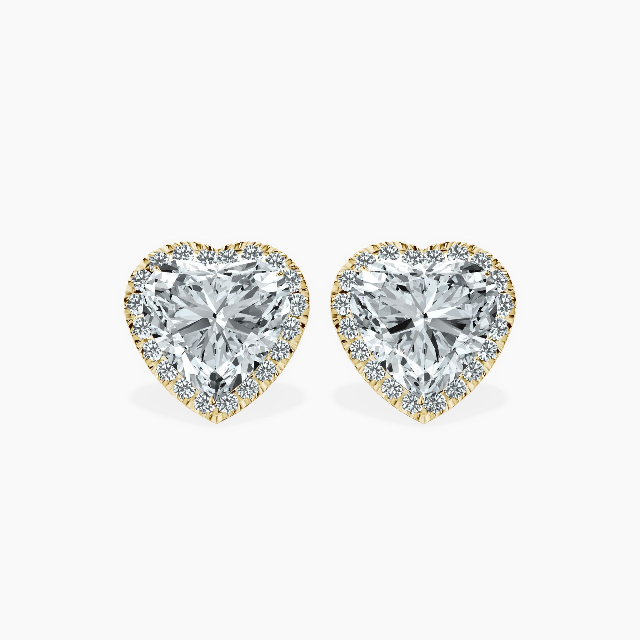 Timeless Halo Heart Studs