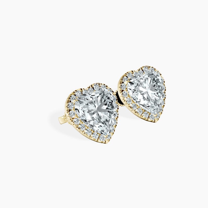 Timeless Halo Heart Studs